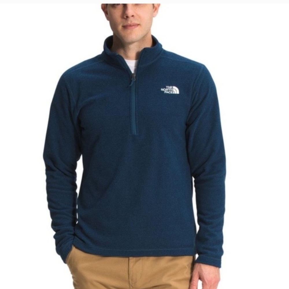 The North Face Textured Cap Rock 1/4 Zip Fleece Pullover Size L